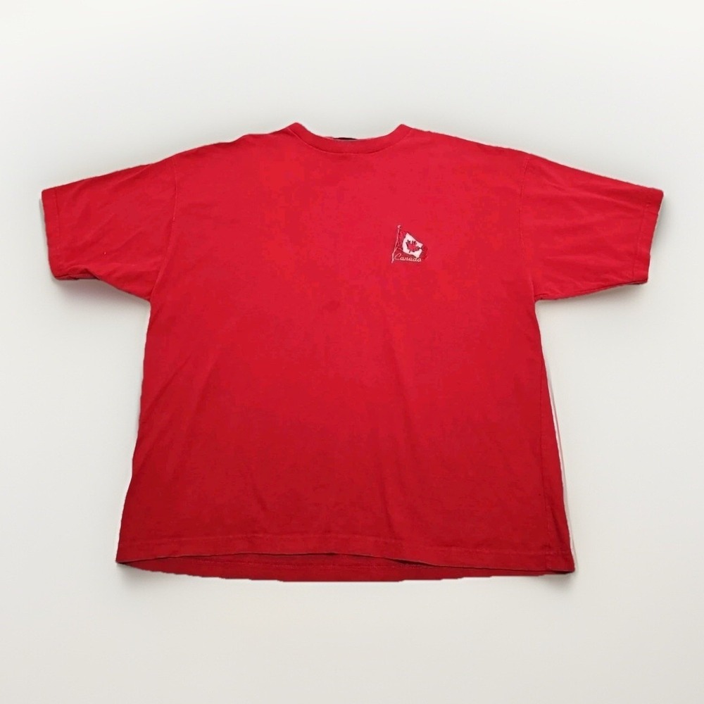 Vtg Y2k Niagara Falls Travel Souvenir Embroidered‎ Canadian Flag XL Red Canada